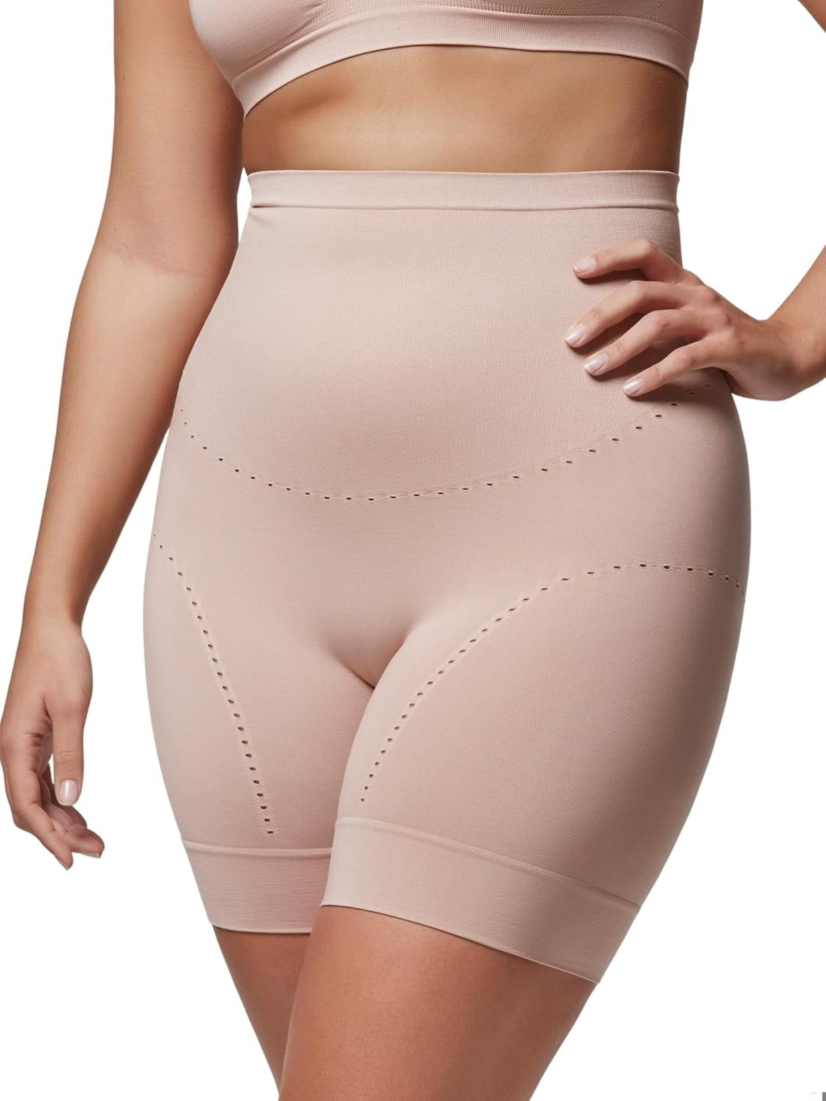 GUAINA Pantaloni scurti modelatori Comfort Size din Microfibra femei