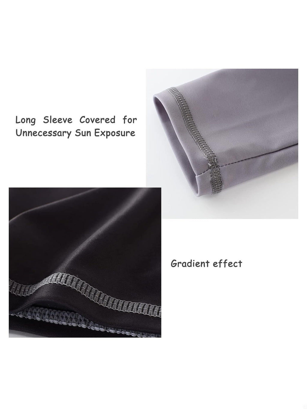 TRICOU De inot baieti cu maneca lunga gri