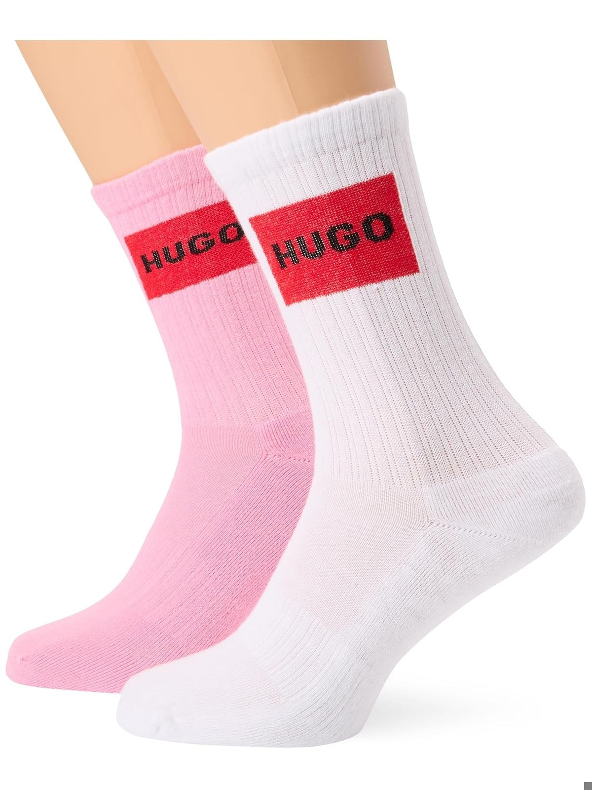 HUGO BOSS Sosete lungi Set 2 perechi negru/roz femei