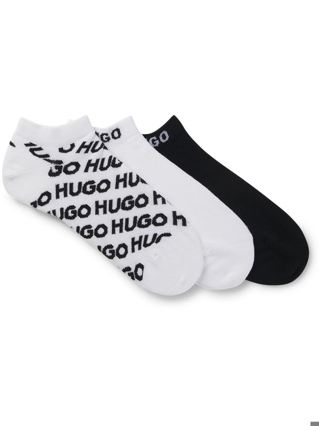 HUGO BOSS Sosete scurte glezna Set 3 perechi UNI LOGO alb/roz femei