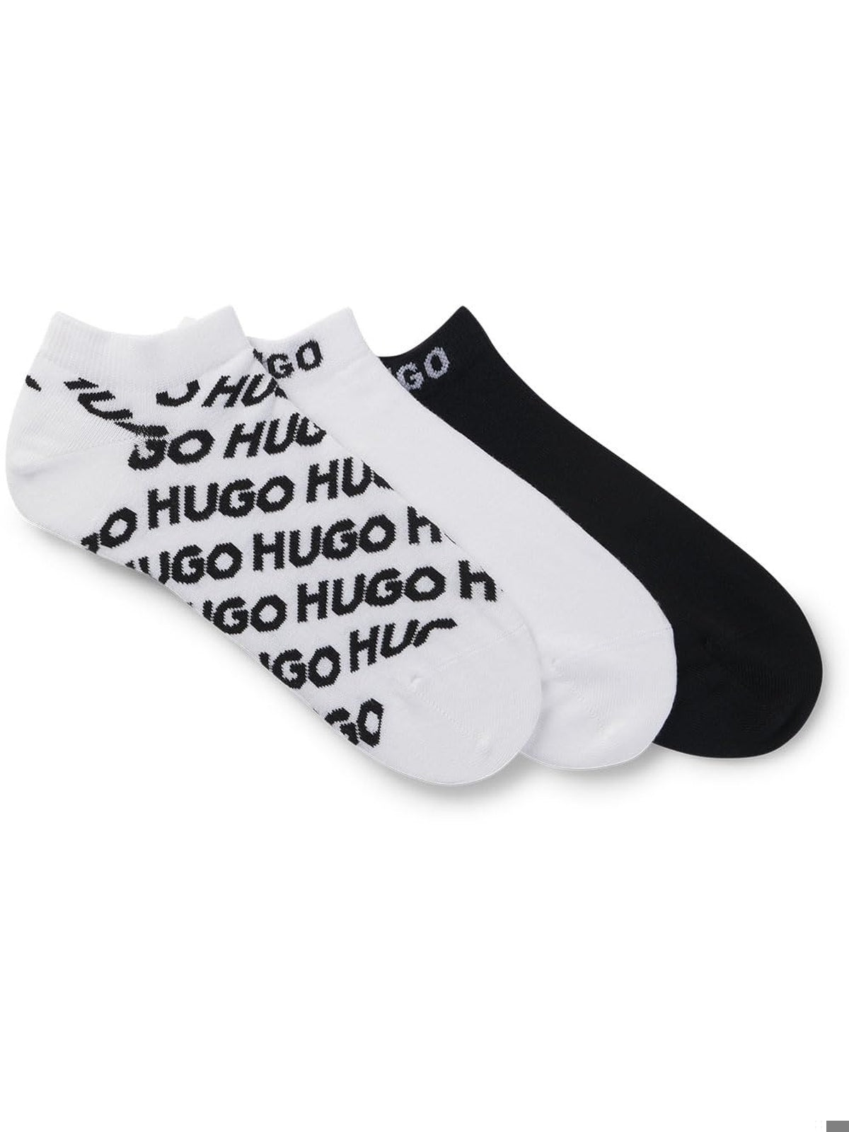 HUGO BOSS Sosete scurte glezna Set 3 perechi UNI LOGO alb/roz femei