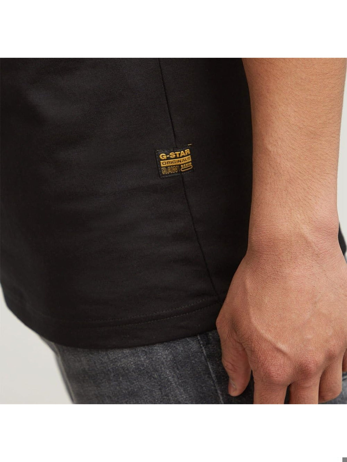 TRICOU G-STAR Osaka R T negru cu imprimeu alb barbati