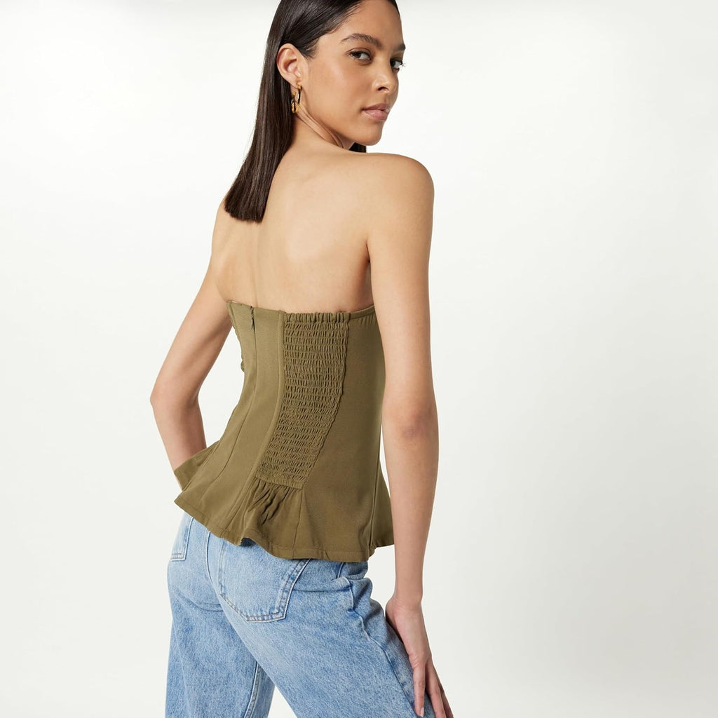 THE DROP Top corset Alejandra fara bretele femei