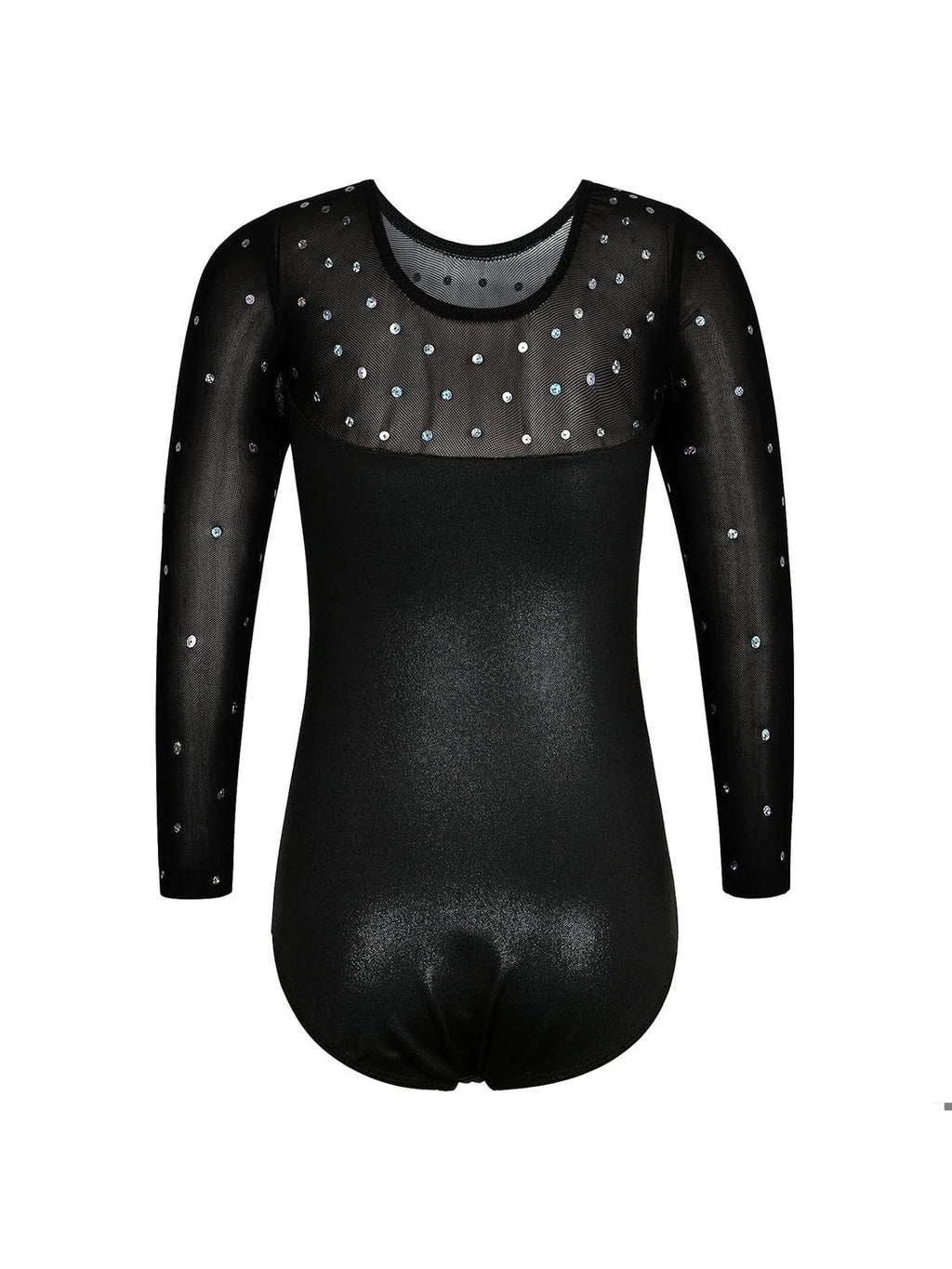 ZNYUNE Costum/body de fete pentru gimnastica maneci 3/4 negru