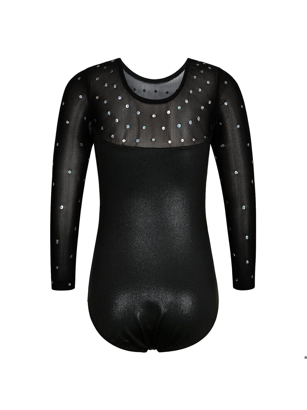 ZNYUNE Costum/body de fete pentru gimnastica maneci 3/4 negru