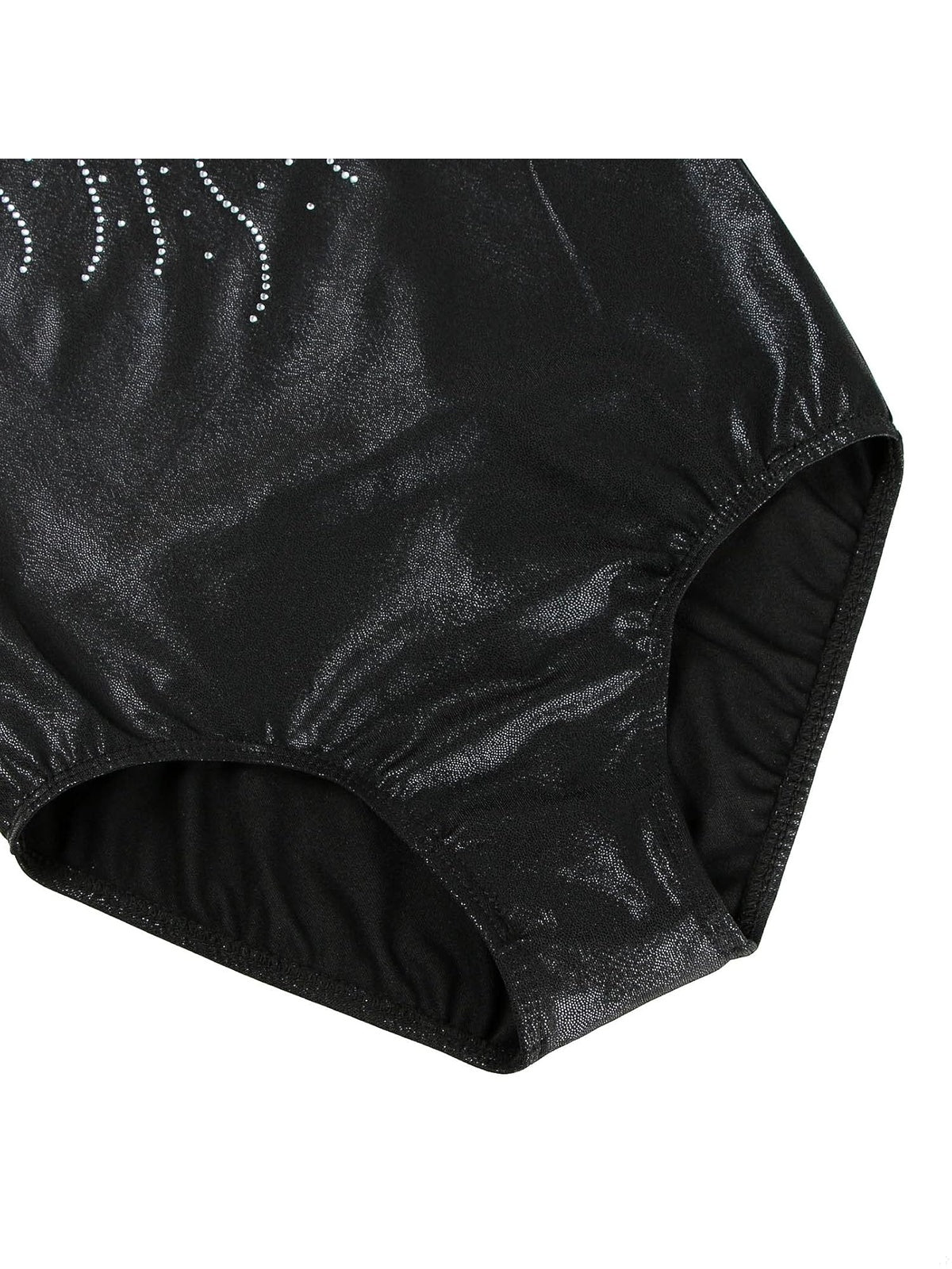 ZNYUNE Costum/body de fete pentru gimnastica maneci 3/4 negru