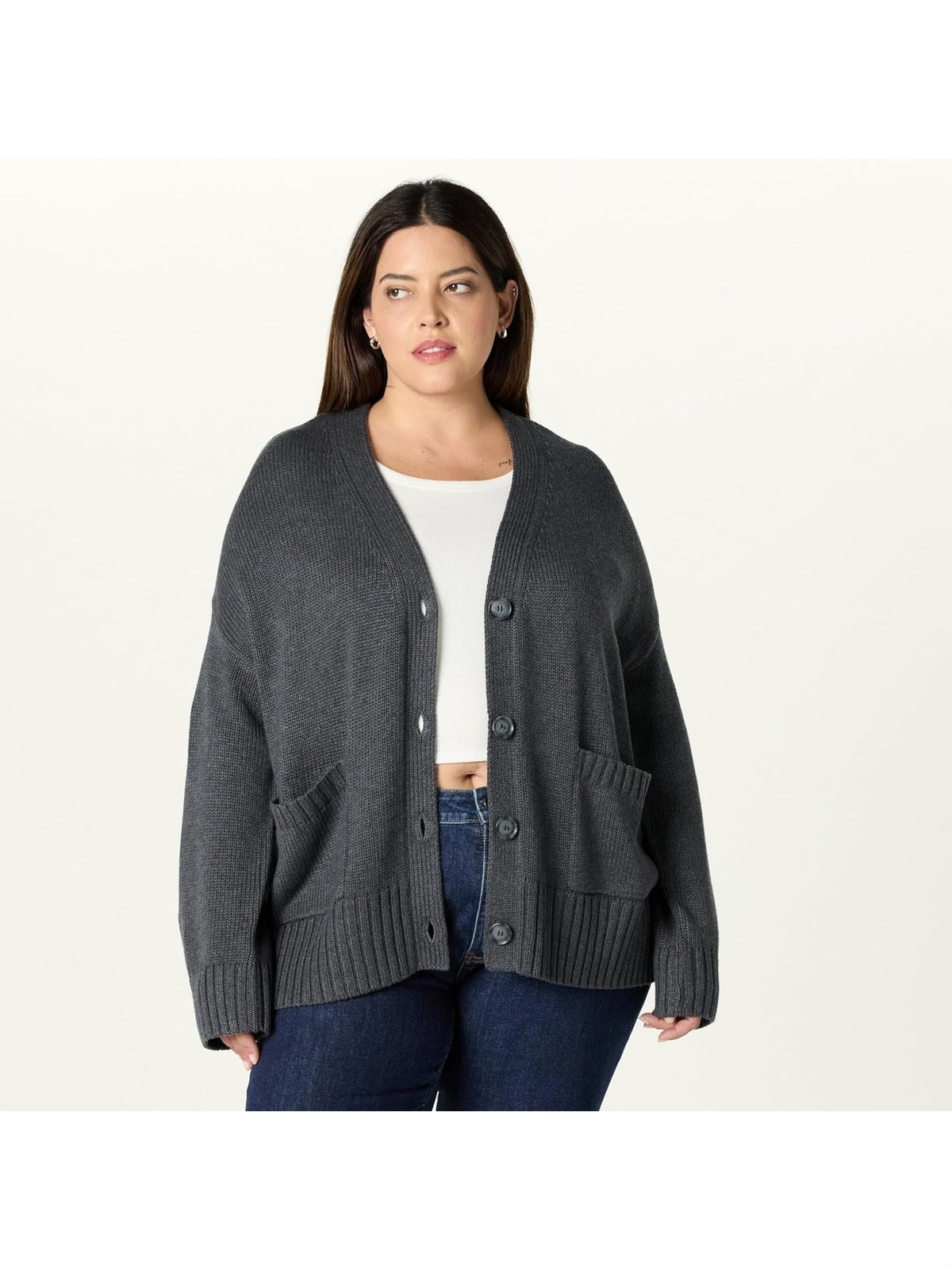 THE DROP Cardigan model oversize femei