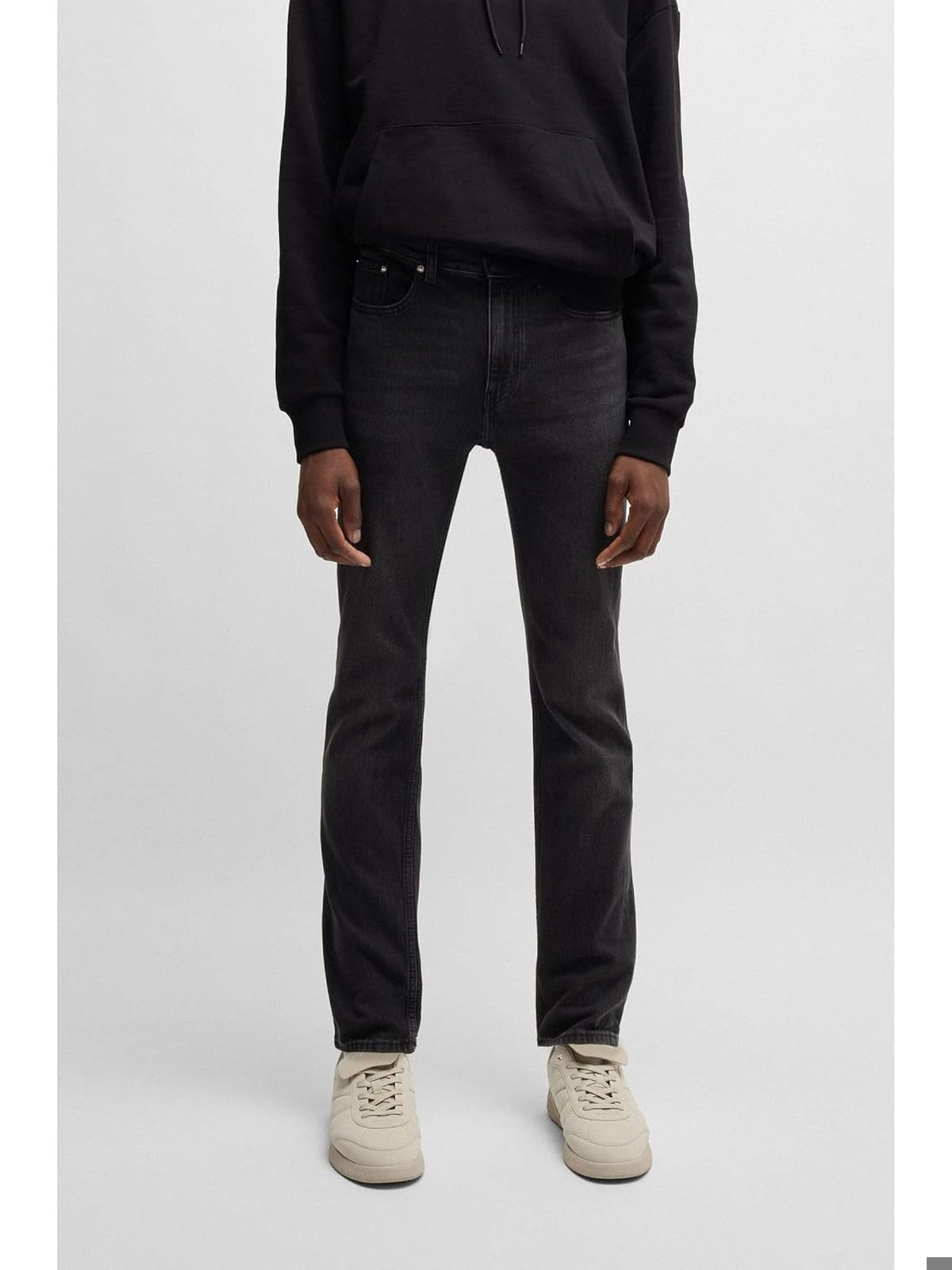 HUGO Blugi negru-cenusiu Slim Fit Elastici barbati