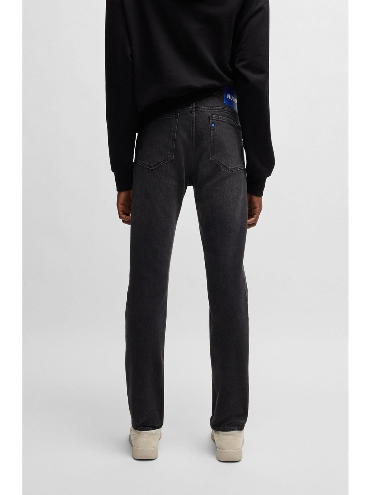 HUGO Blugi negru-cenusiu Slim Fit Elastici barbati