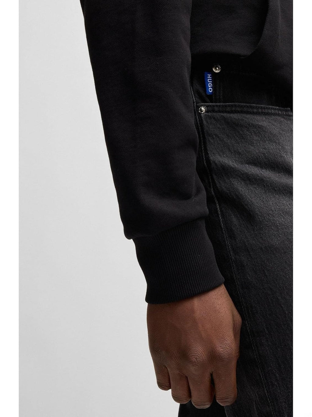 HUGO Blugi negru-cenusiu Slim Fit Elastici barbati