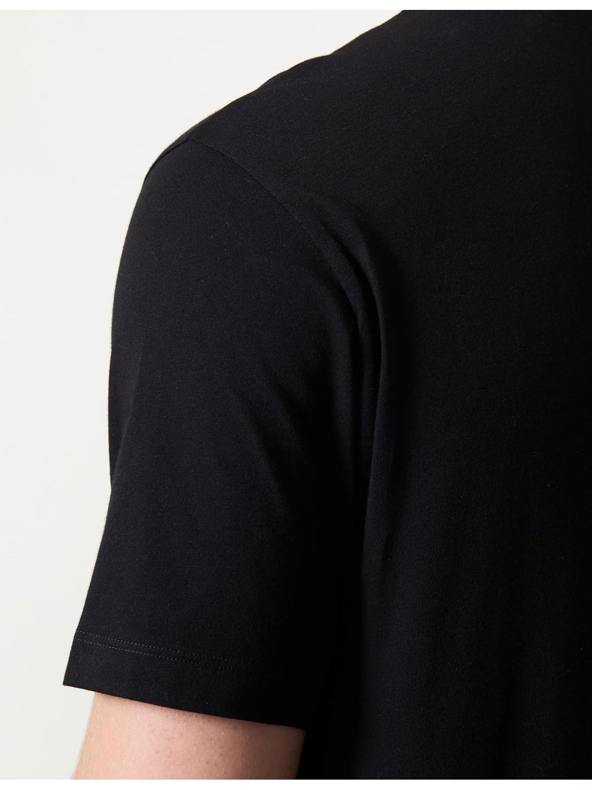 HUGO BOSS Tricou negru cu imprimeu Hugo alb/rozu barbati