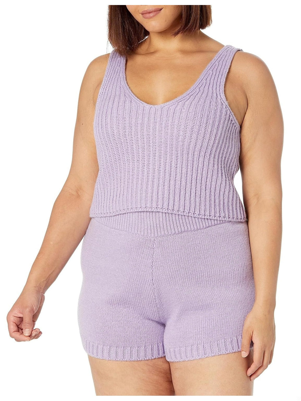 THE DROP Maieu Tricotat Cropped Sweater femei