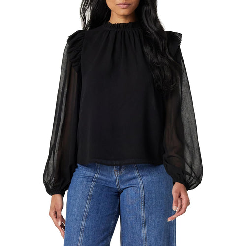 THE DROP Bluza Romantic cu volane pe umeri femei