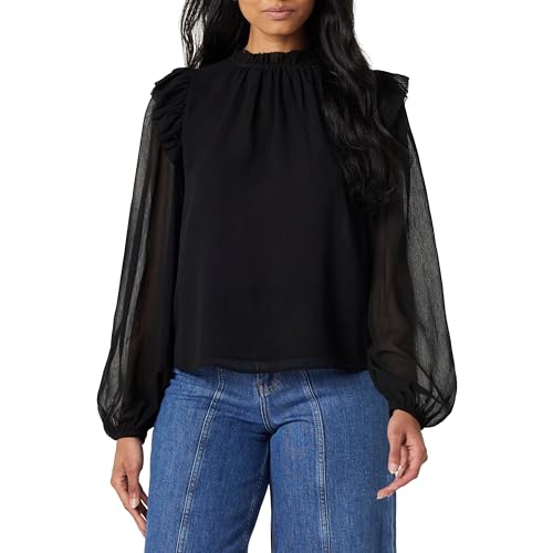 THE DROP Bluza Romantic cu volane pe umeri femei