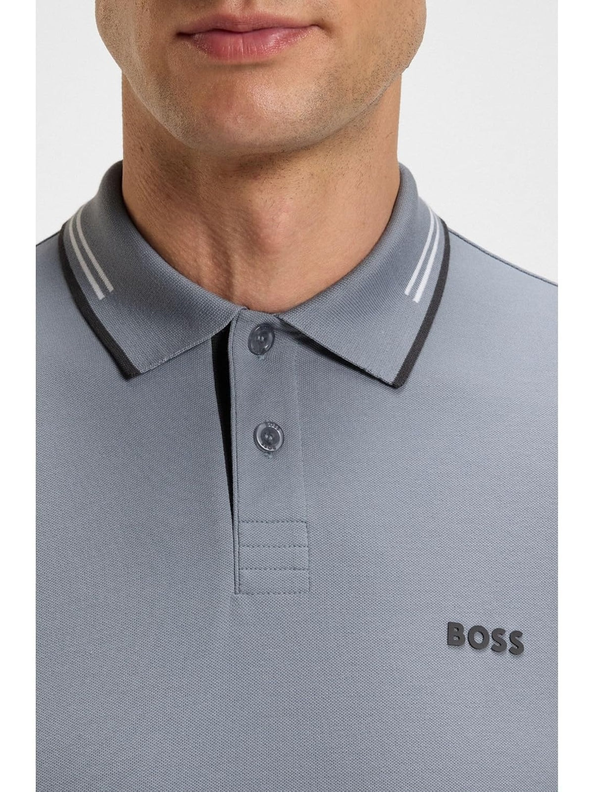 HUGO BOSS Tricou Polo cu maneca scurta gri barbati