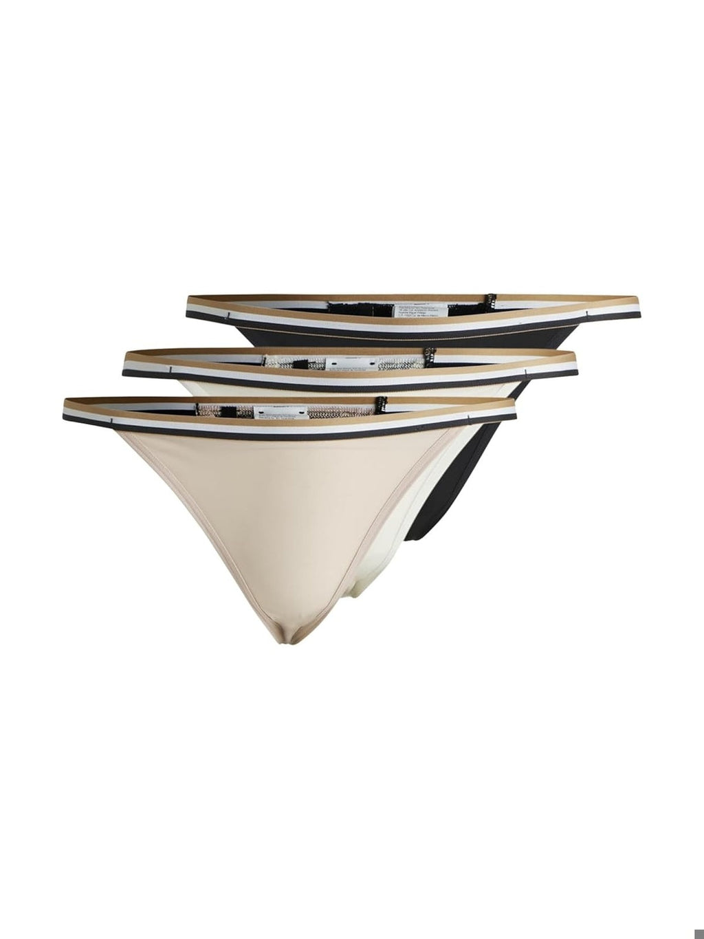 HUGO BOSS Set Chiloti string  3perechi alb/bej/negru femei