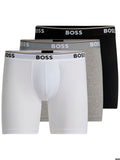 BOSS Set 3 Chiloti boxer TRUNK ESSENTIAL PACK alb/negru/gri