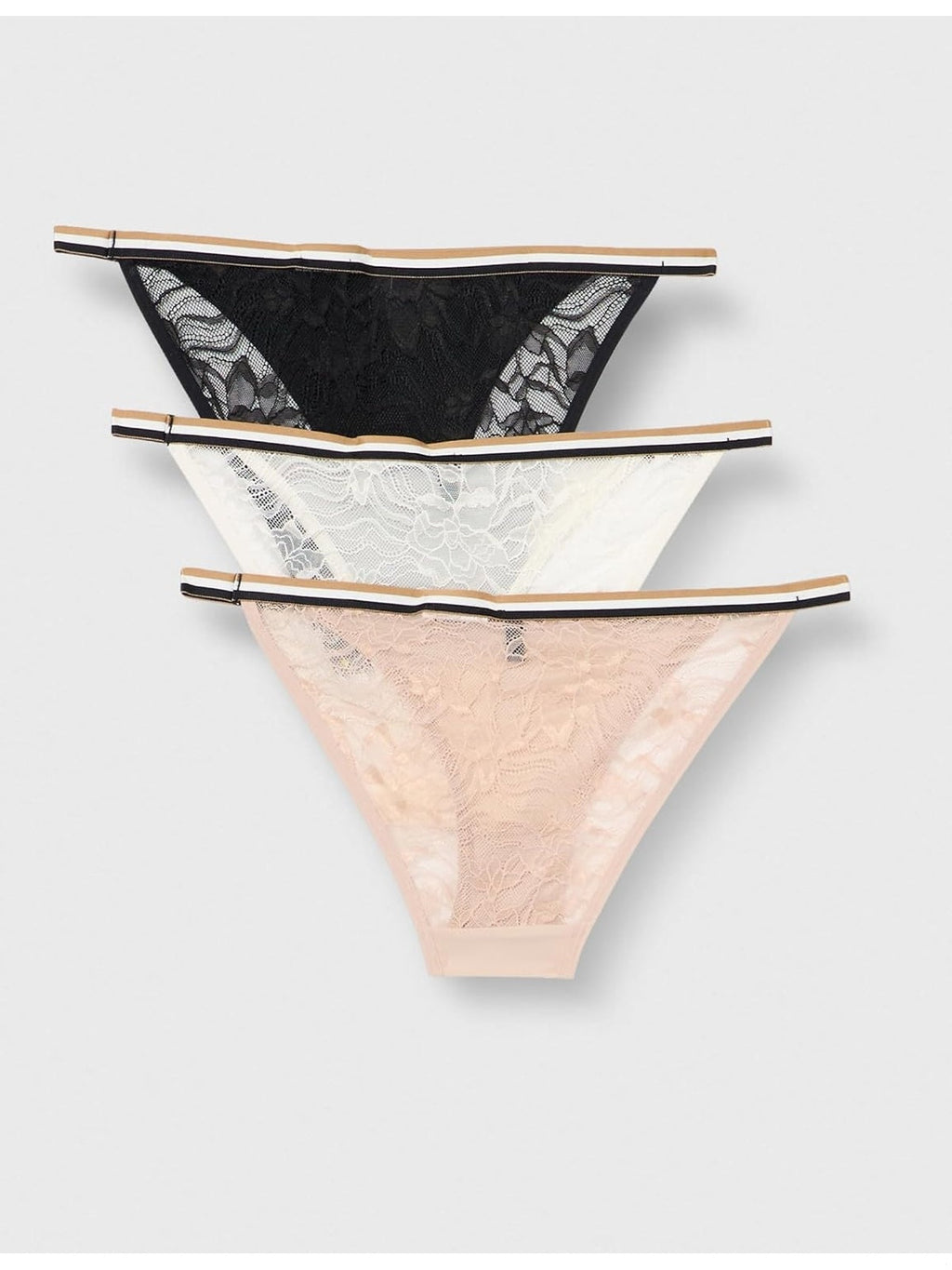 HUGO BOSS Set bucati chiloti dantela multicolor(alb/bej/negru) femei