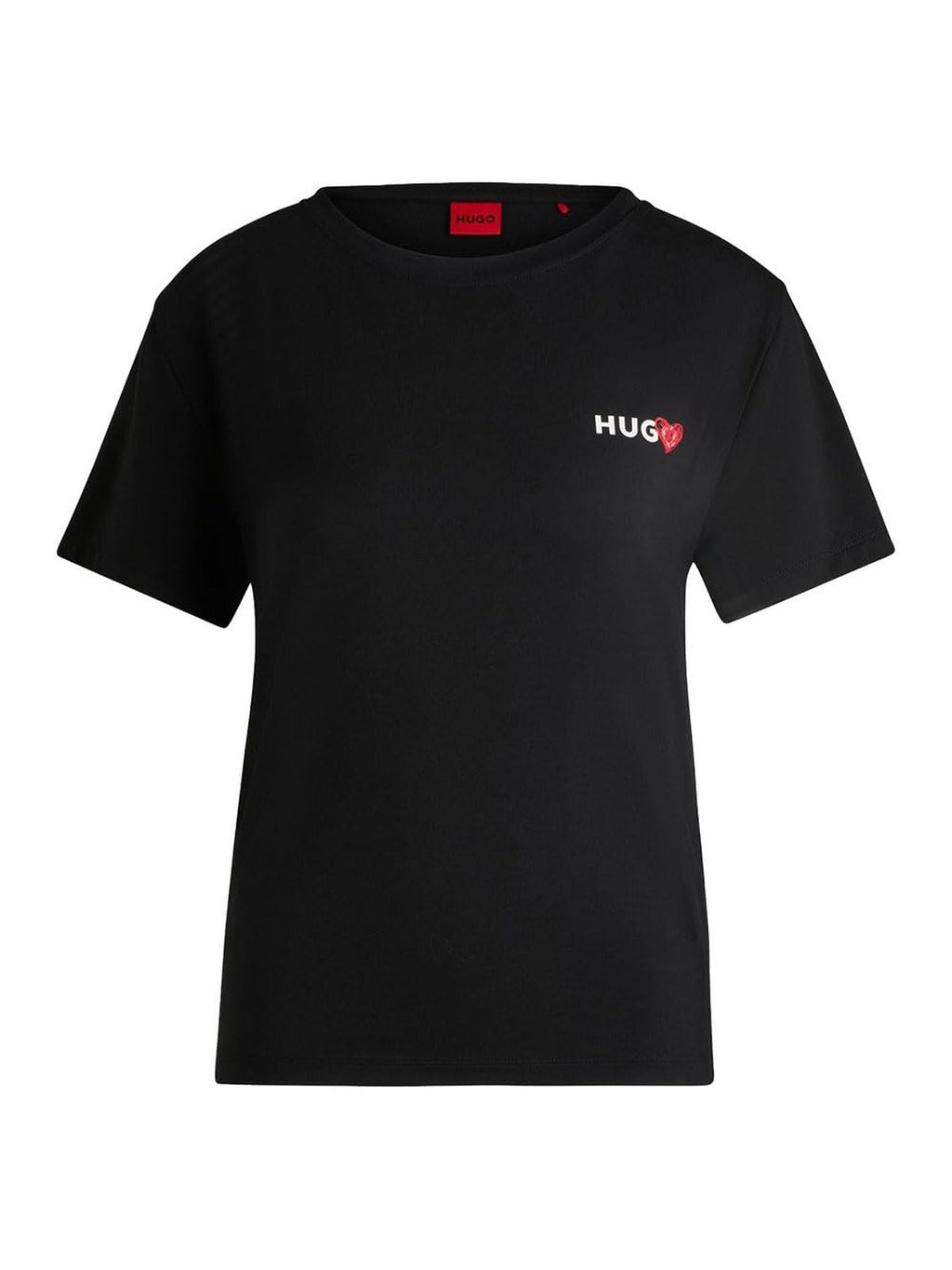 HUGO BOSS Nikka Tricou de pijama negru cu inima rosie femei