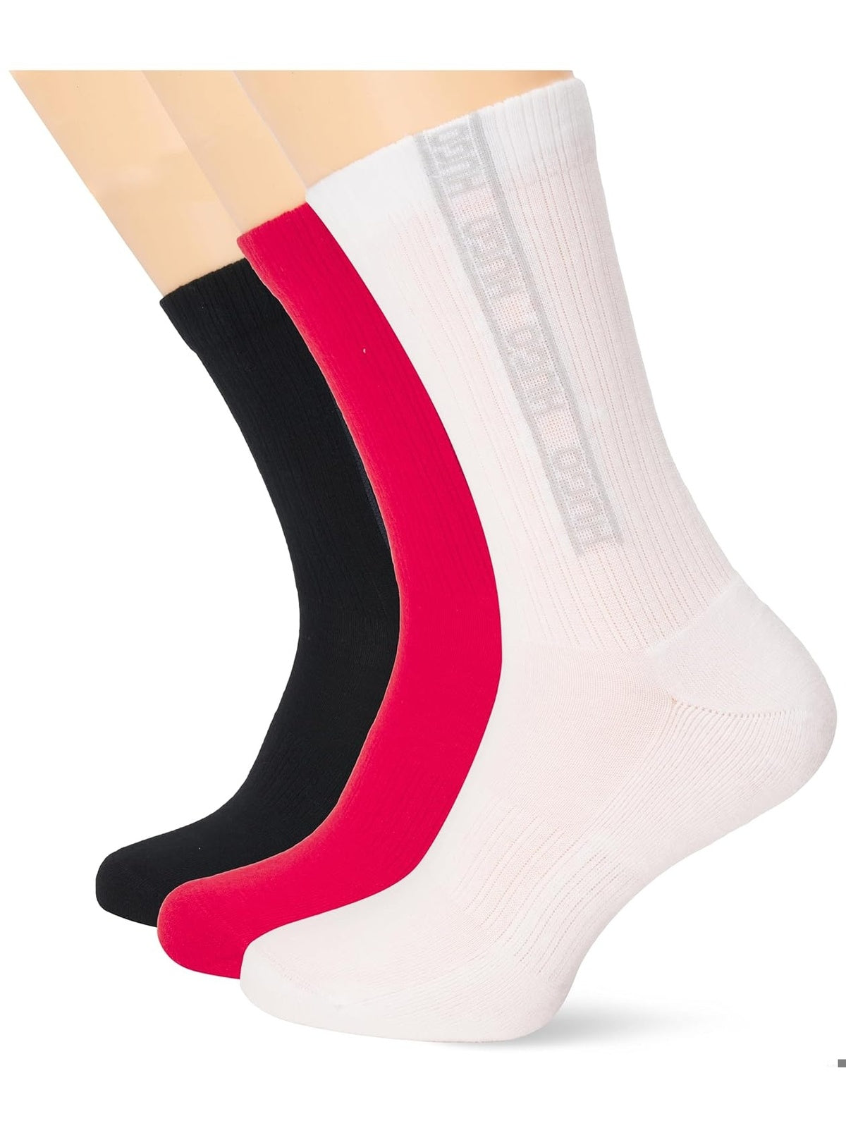 HUGO Sosete lungi Set 3 perechi alb/rosu/negru barbati