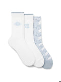 BOSS Set 3 perechi sosete scurte logo HUGO alb-albastru barbati
