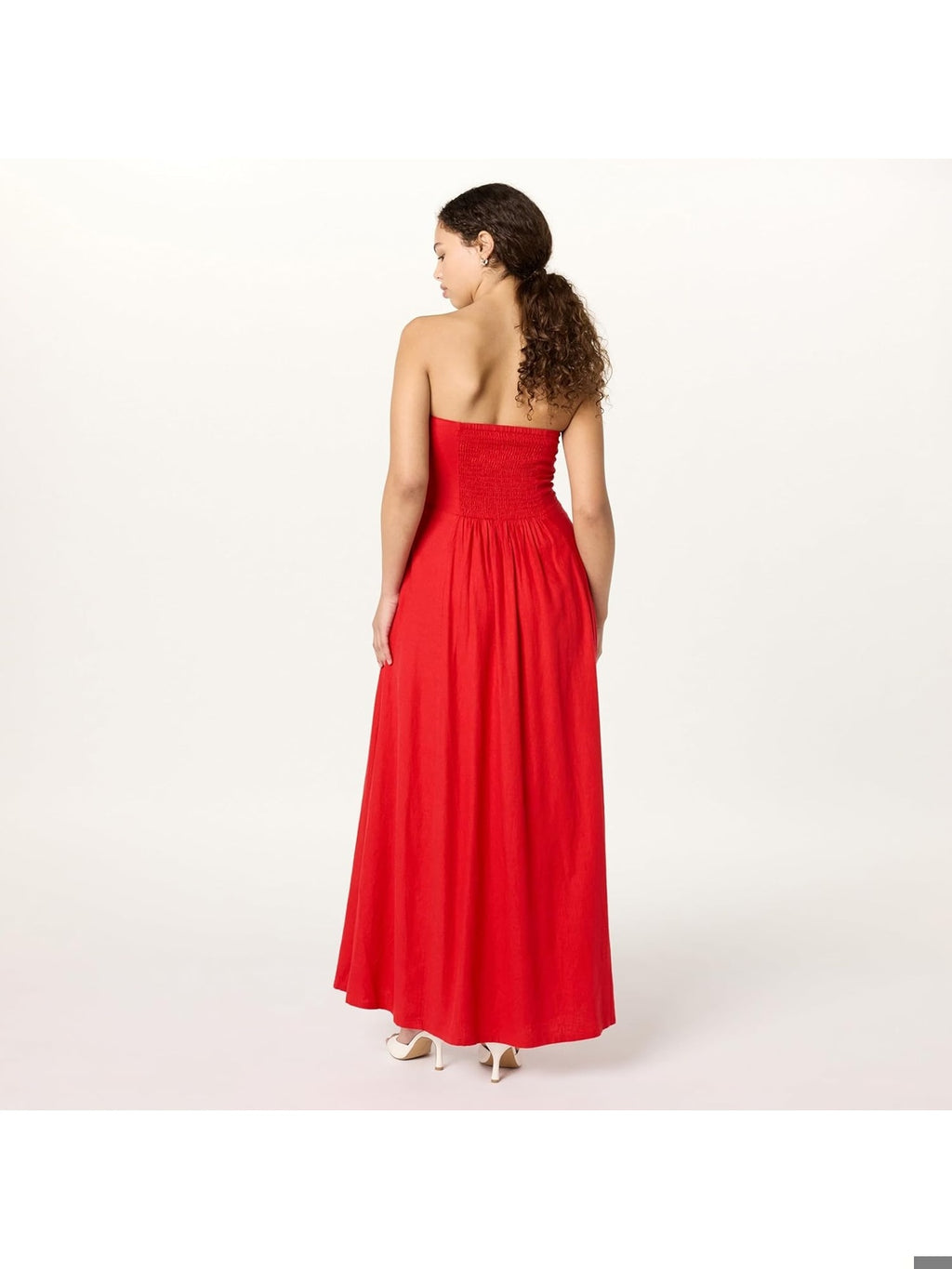 THE DROP Rochie lunga fara bretele Carlota rosu femei