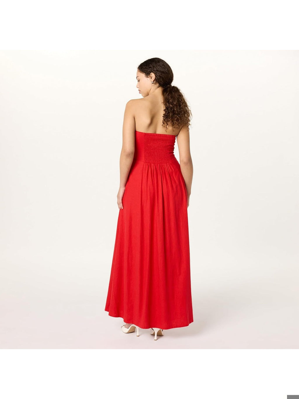 THE DROP Rochie lunga fara bretele Carlota rosu femei