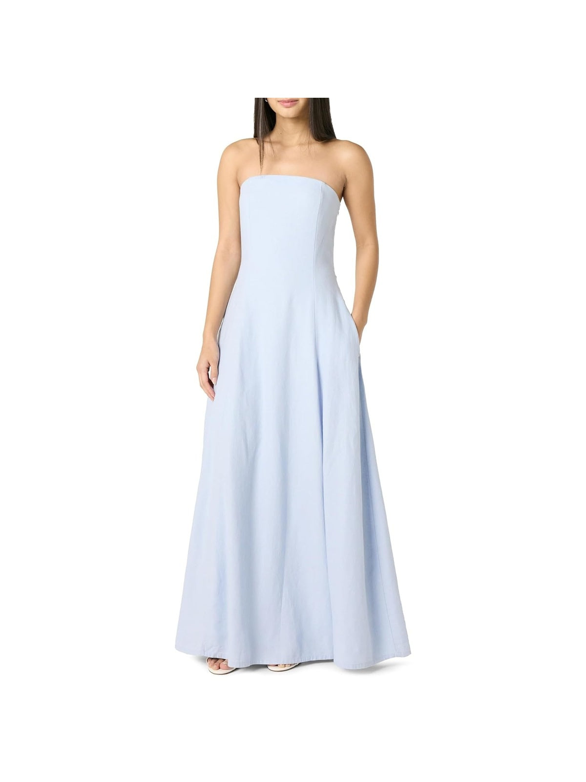 THE DROP Rochie lunga fara bretele Carlota skyblue femei