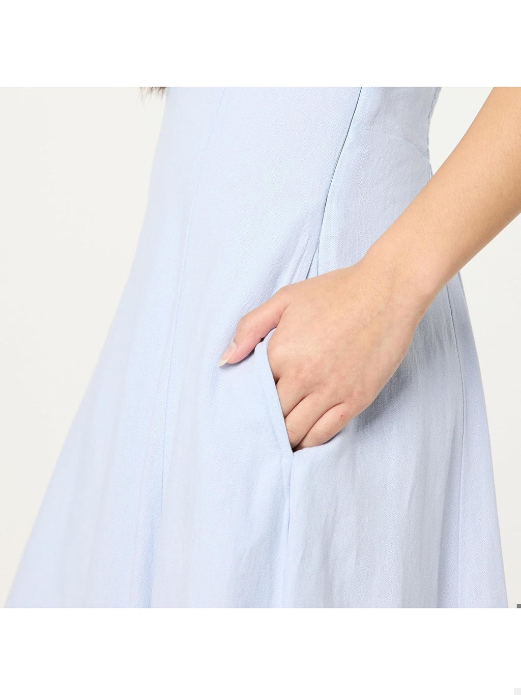 THE DROP Rochie lunga fara bretele Carlota skyblue femei