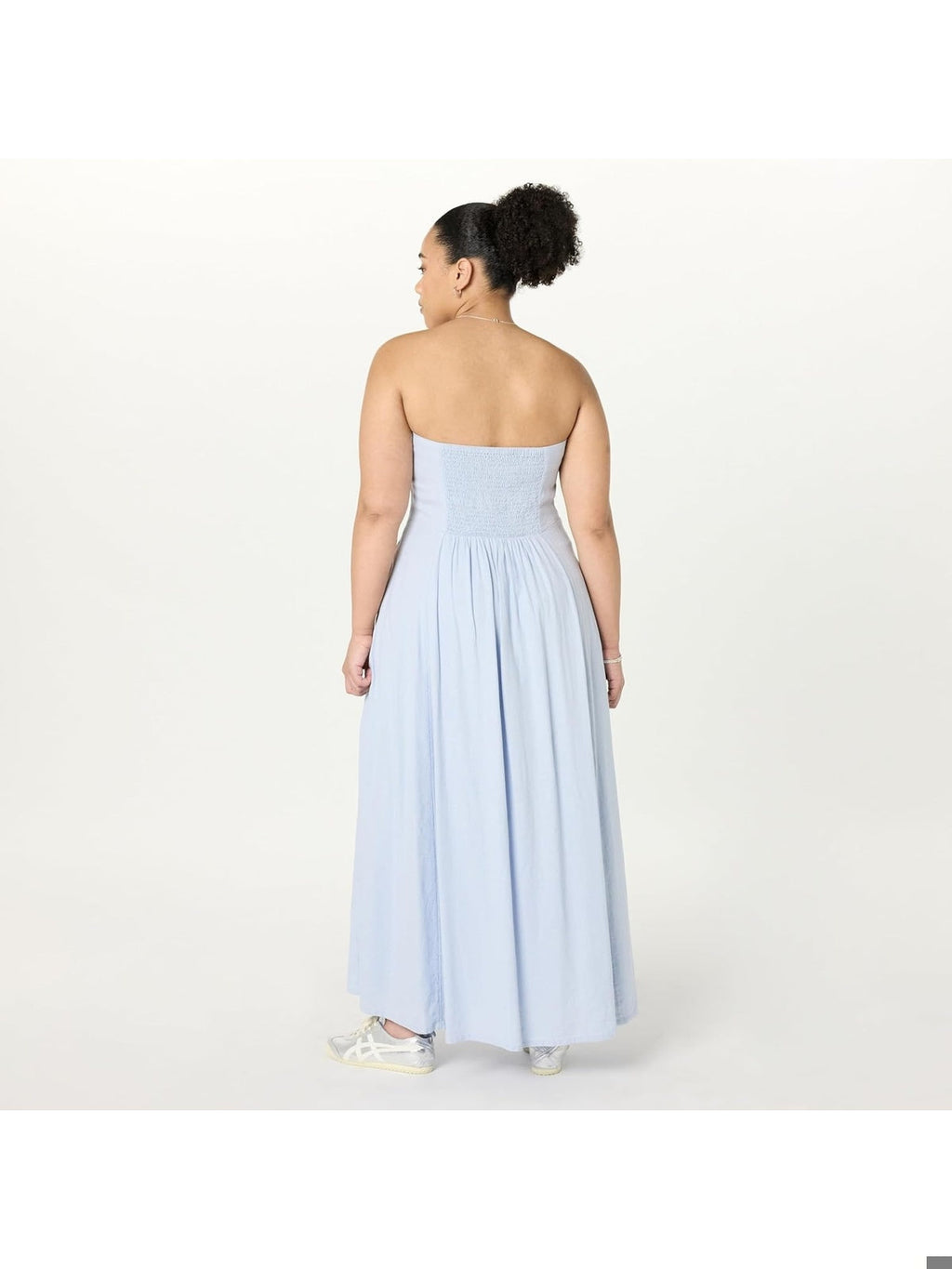 THE DROP Rochie lunga fara bretele Carlota skyblue femei