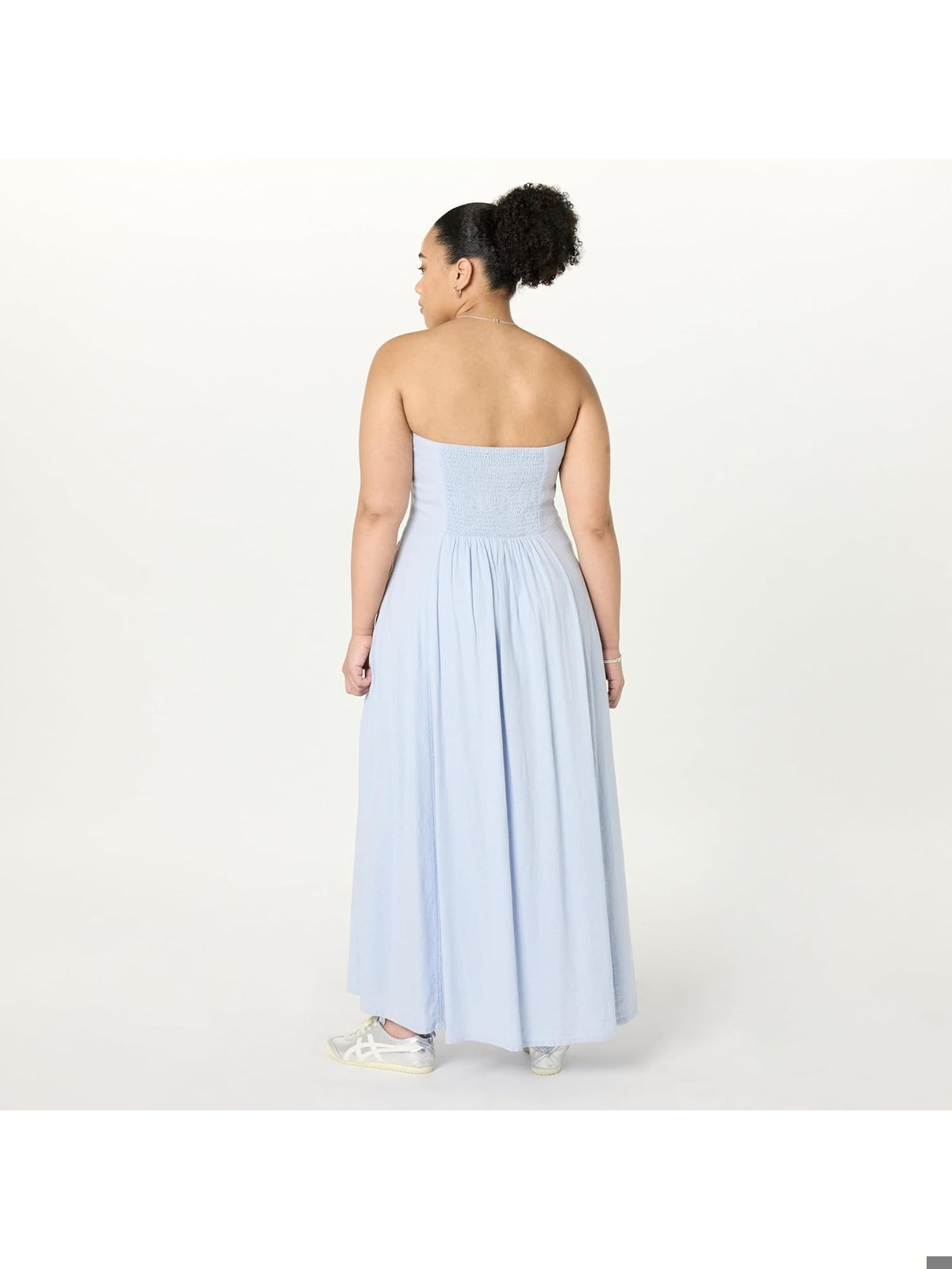 THE DROP Rochie lunga fara bretele Carlota skyblue femei