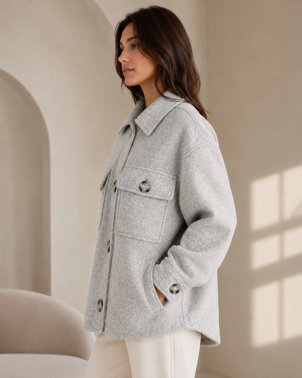 Q/S by s.Oliver – Jachetă Overshirt Loose Fit de Damă