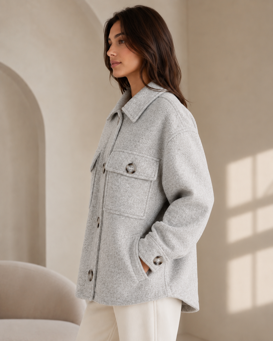 Q/S by s.Oliver – Jachetă Overshirt Loose Fit de Damă