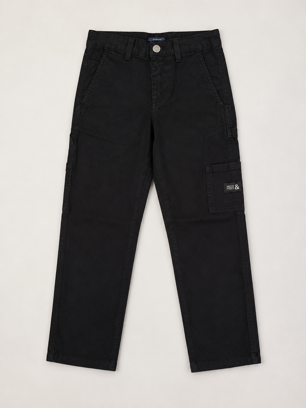 Jack & Jones Junior Carpenter Pants Black – Pantaloni Cargo Băieți – 98% Bumbac