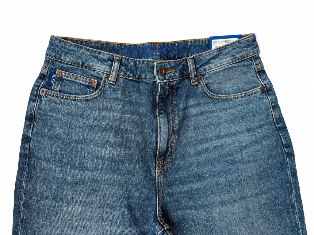 HUGO MOM Jeans Blue High Waist – 99% Bumbac , Talie inalta