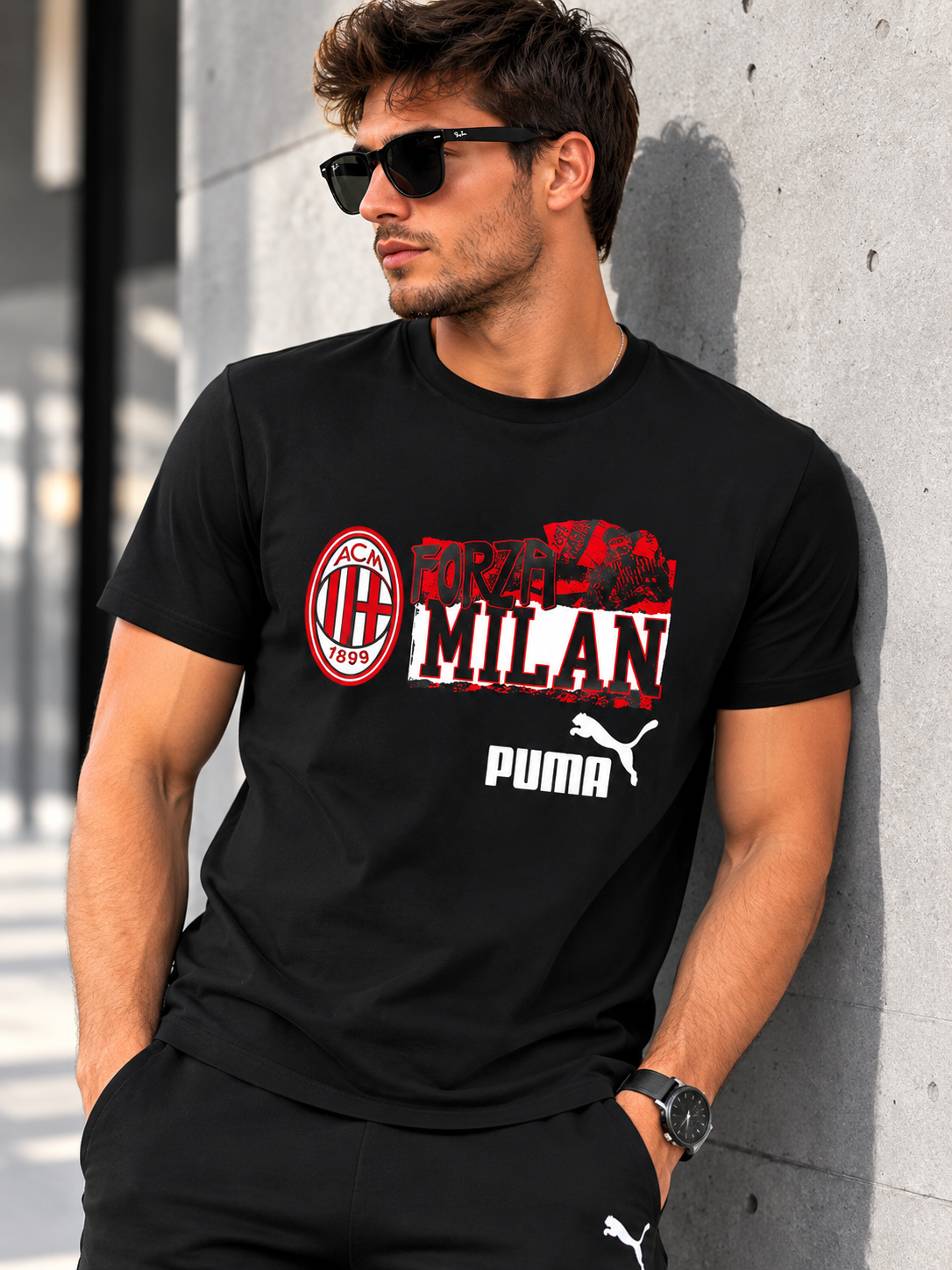 Tricou Puma AC Milan FtblNRGY din bumbac pentru bărbați