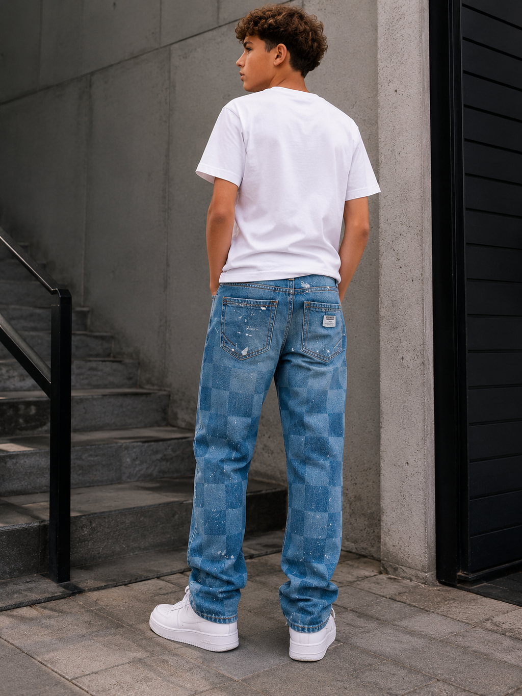 Blugi băieți Vingino Castiano Tinted Blue, Straight Fit