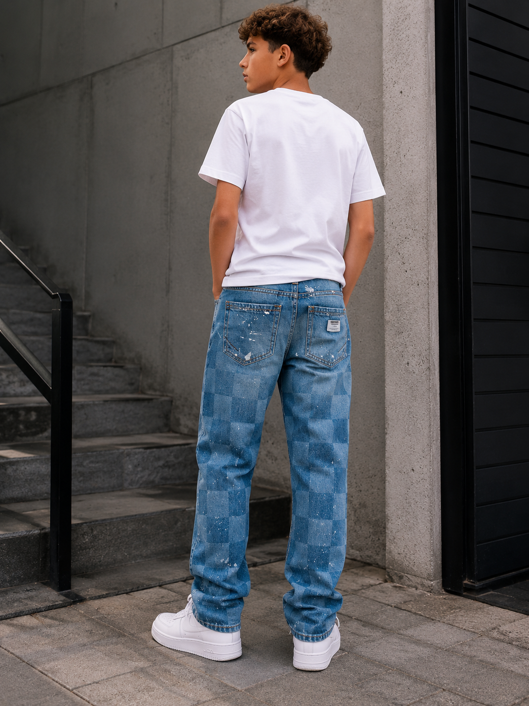 Blugi băieți Vingino Castiano Tinted Blue, Straight Fit