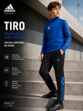 Pantaloni trening copii adidas Tiro Tartan Football Negri/Albaștri
