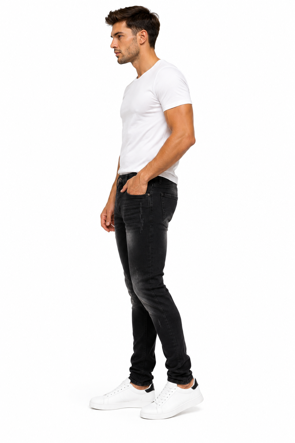 Blugi bărbați Leif Nelson LN271 Slim Fit Stretch din bumbac