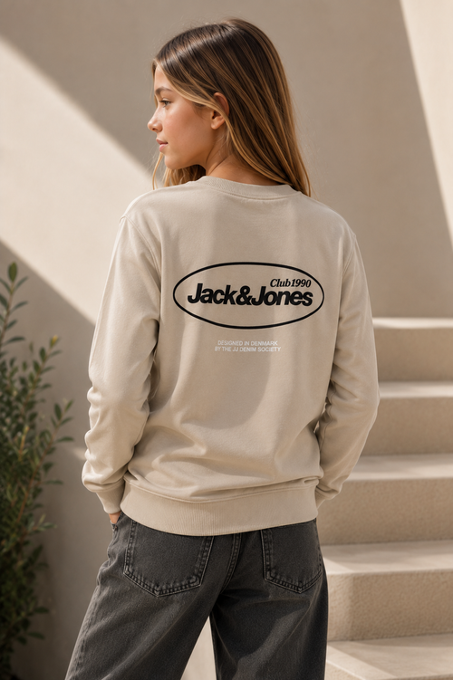 Bluză copii Jack & Jones Junior Club1990 din bumbac – Moonbeam