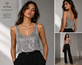 RISA Sequin Cami Top Maiou – Silver | The Drop