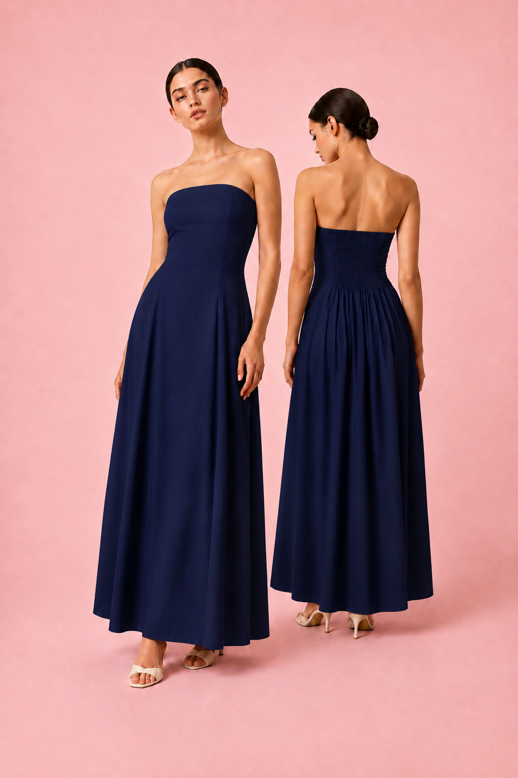 THE DROP Rochie lungă fără bretele Carlota