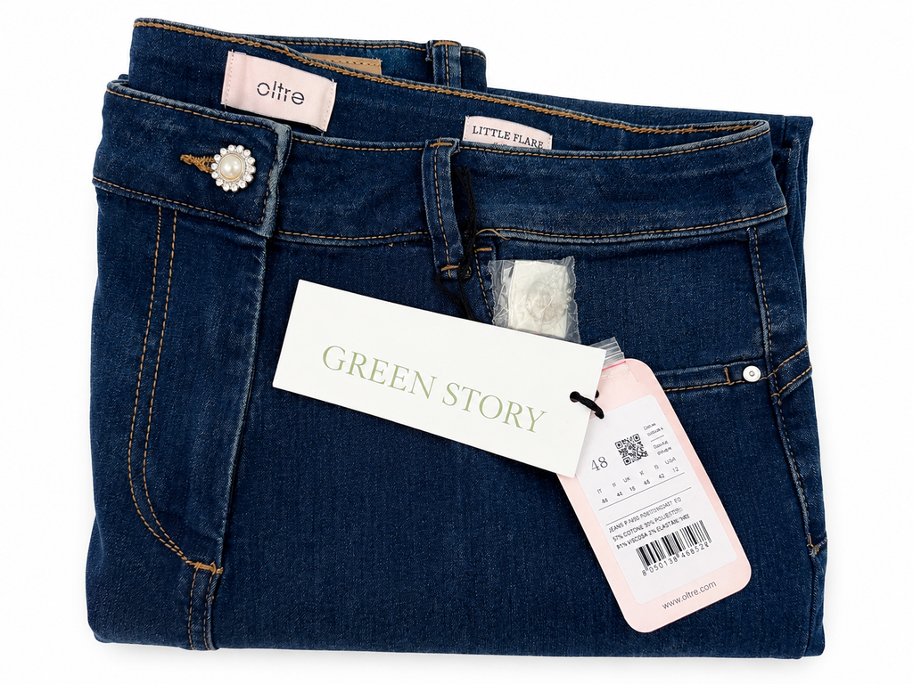 Blugi damă Oltre Green Story Little Flare Push Up evazați
