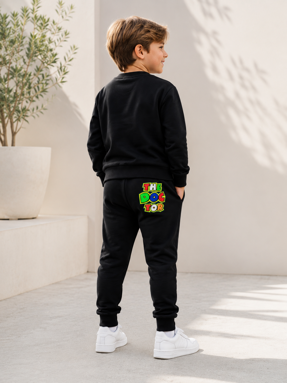 Pantaloni copii VR46 Valentino Rossi 46 Check – Negri