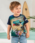 Tricou LEGO NINJAGO pentru copii – imprimeu frontal – bleumarin