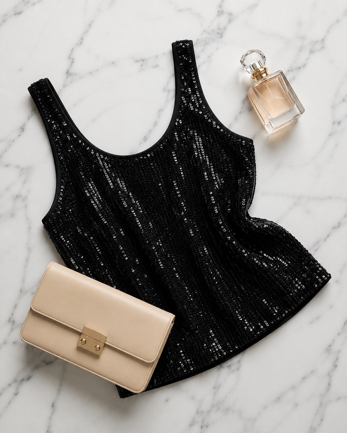 RISA Sequin Cami Top Maiou – Silver | The Drop