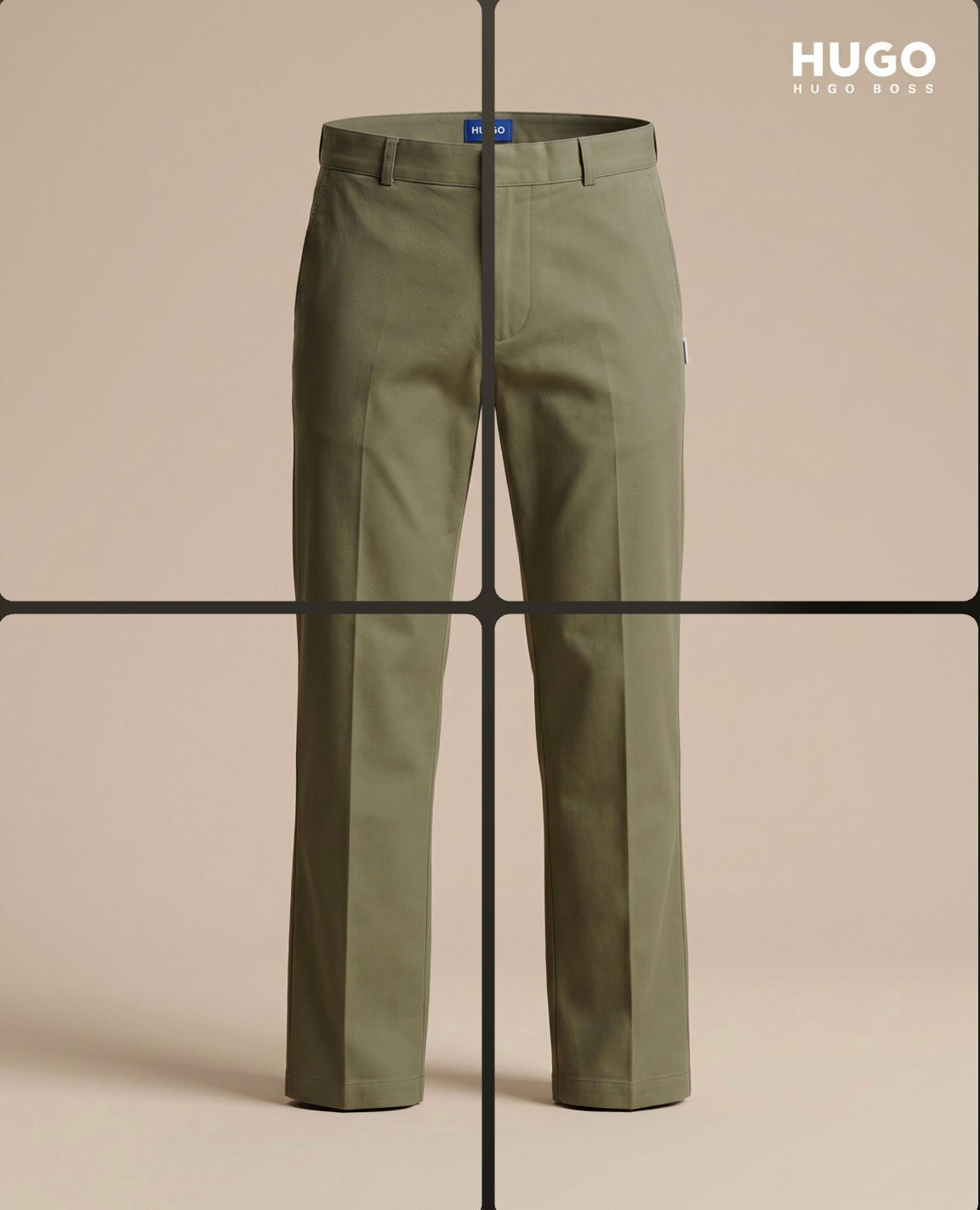 Pantaloni Chino HUGO Dino242 Verde Olive – Noi cu Etichetă, Mărimea