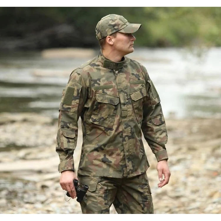 Cămașă tactică bărbați Helikon-Tex CPU PolyCotton Ripstop, camuflaj Flecktarn