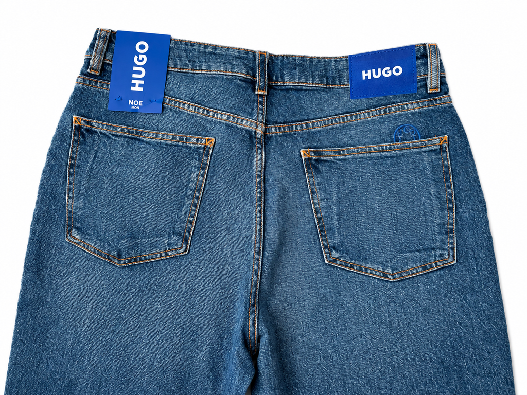 HUGO MOM Jeans Blue High Waist – 99% Bumbac , Talie inalta